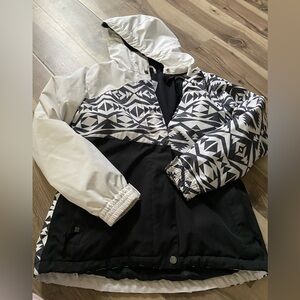Aperture Black and White Ski Jacket